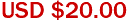 USD $20.00