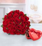 Large Red rose and chocolate 