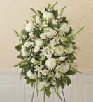 Large White Sympathy Standing Spray 