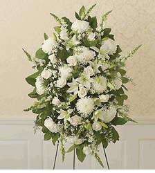 Large White Sympathy Standing Spray 
