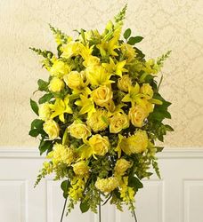 Large Yellow Sympathy Standing Spray