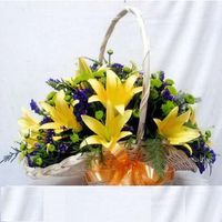 Lily basket arrangements