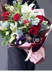 lily-red-rose-bq-red white