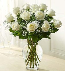 Long Stem White Roses