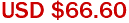 USD $66.60