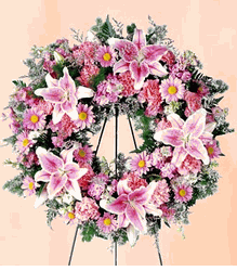 Loving Remembrance Wreath mixed flower