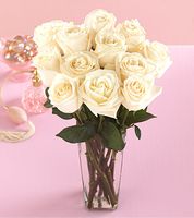 Medium Stemmed White Rose Bouquet 