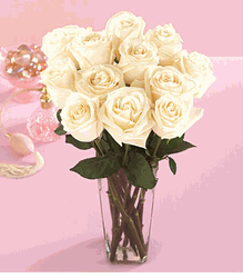 Medium Stemmed White Rose Bouquet 