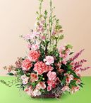 Memorial Pink Basket Sympathy
