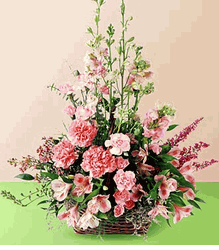 Memorial Pink Basket Sympathy