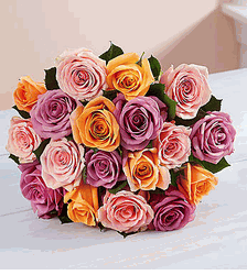 Mixed color rose bouquet