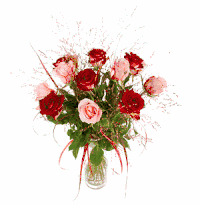 Mixed color roses 