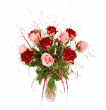 Mixed color roses 