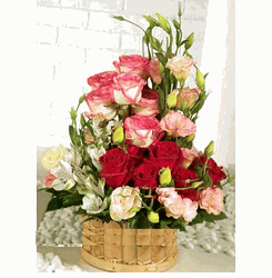 Mixed flowers basket