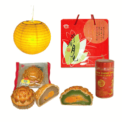 Moon Cake , Tea and Latern lamp