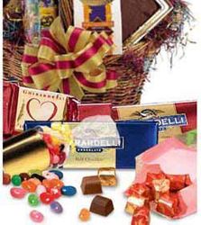 New Year Florist Designed Chocolate & Candy Gift Basket 