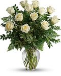 a dozen white rose sympathy