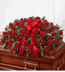  Red Rose Half Casket Cover