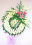 Orchids and Pink Lilies Wreath 