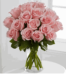 Perfectly Pink Rose Bouquet of 16-inch Roses