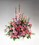 Pink and lavender basket