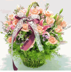  Pink rose Basket
