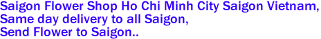 Saigon Flower Shop Ho Chi Minh City Saigon Vietnam,
 Same day delivery to all Saigon, 
Send Flower to Saigon.. 