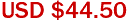 USD $44.50