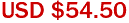 USD $54.50