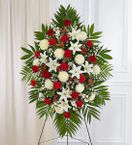 Red and White Flower Peek Funeral, Wesminster, CA