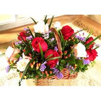 Red and white roses