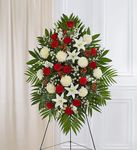 Red and white Vietnamese flower sympathy 
