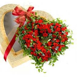 Red rose Heart Boxed