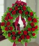 Red rose wreath