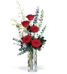 Red Roses and White Orchids