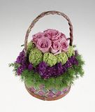  Rose and  flowers in a basket.