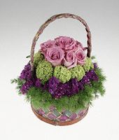  Rose and  flowers in a basket.
