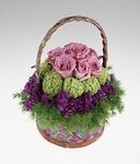  Rose and  flowers in a basket.