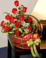  rose and fruits basket