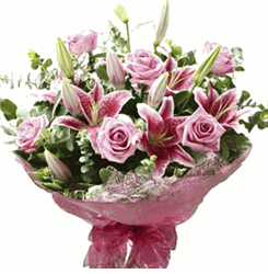 Rose and Lily Hand Tied (pink)