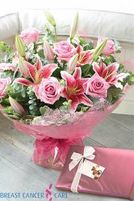 Rose & Pink Lily Hand-tied