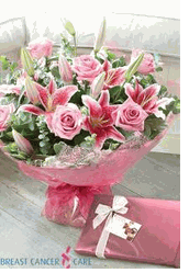 Rose & Pink Lily Hand-tied