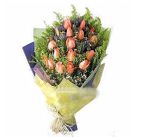  Roses accented with greens 
