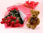 Roses and Teddy bear 