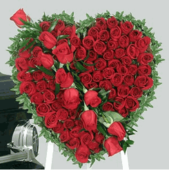  Roses Heart Arrangement