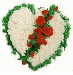 Sympathy heart arrangements