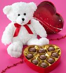 True Love Teddy Bear & Chocolates 