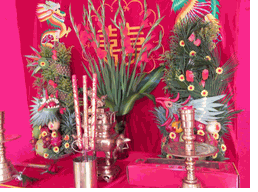 Wedding fruit arrangement Dragon male and Female