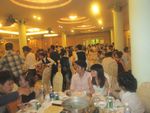 Wedding party at restaurant