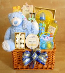 Welcome Baby Boy Gift Basket